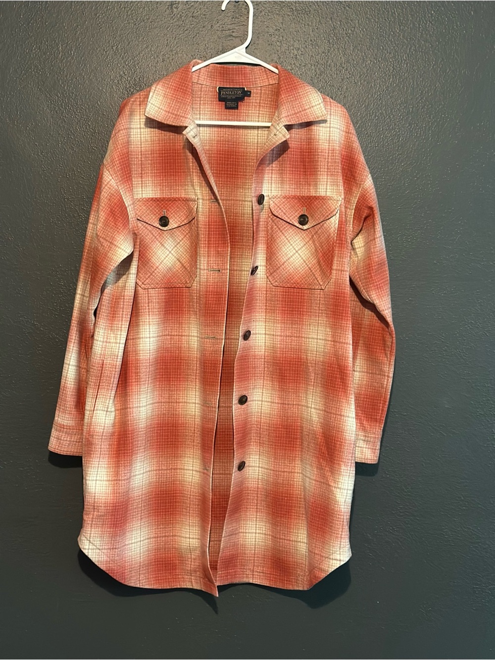 Pendleton Long Wool Plaid Shacket